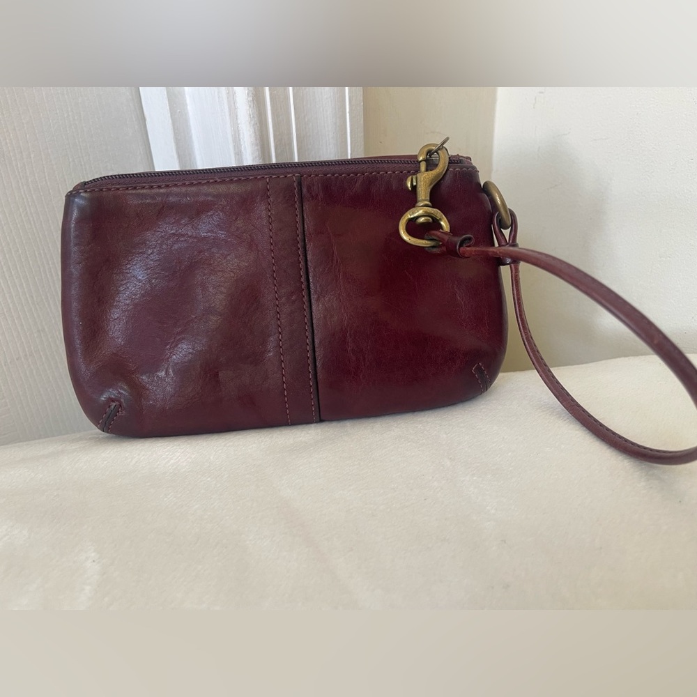 Coach Bleecker buckle flap wristlet Wine Leather - Picture 9 of 10